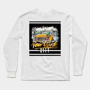 New York cab design Long Sleeve T-Shirt